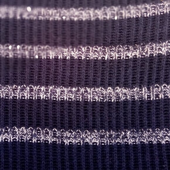 Coldwater Creek Navy & White Striped Boatneck Sweater L - Picture 3 of 7